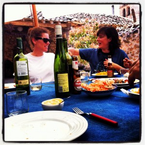 Tomando una paella